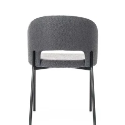 Stühle aus Strukturstoff Grau - Makimona (2er Set)