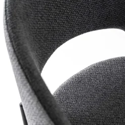 Stühle aus Strukturstoff Grau - Makimona (2er Set)