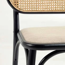 Stühle aus Ulme & Rattan & Stoff - Boxtan (2er Set)