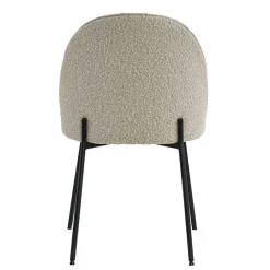 Stühle in Beigegrau mit Schwarz - Facanella (2er Set)