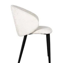 Stühle in Cremeweiß Struktursamt - Levetreal (2er Set)