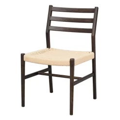 Stühle in Eiche Dunkel und Beige - Sabina (2er Set)