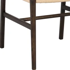 Stühle in Eiche Dunkel und Beige - Sabina (2er Set)