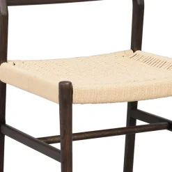 Stühle in Eiche Dunkel und Beige - Sabina (2er Set)