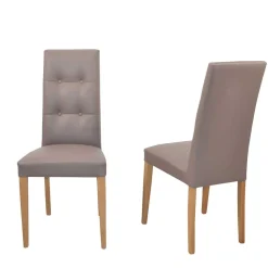 Stühle in Hellbraun & Eiche - Drenada (2er Set)