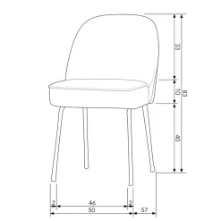 Stühle in Honig Gelb Samtstoff - Lagaska (2er Set)