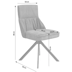 Stühle mit Federkern in Anthrazit - Markos (2er Set)