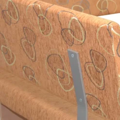 Stoff Eckbank in Braun und Buche Natur - Taranta