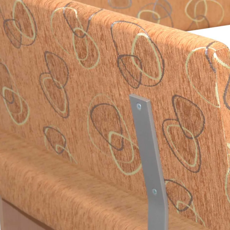 Stoff Eckbank in Braun und Buche Natur - Taranta