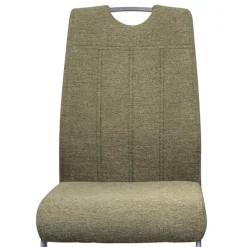 Stoff Freischwinger Stühle in Oliv Grün - Maximo (4er Set)