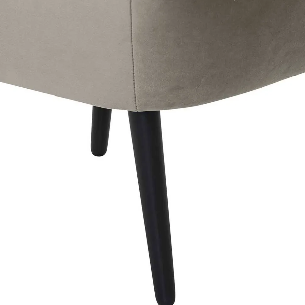 Stoff Sessel ohne Armlehnen in Beigegrau - Filax