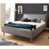 Stoffbett im Skandinavischen Stil in Grau - Cepter