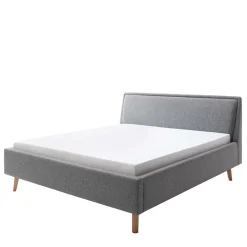 Stoffbett im Skandinavischen Stil in Grau - Cepter
