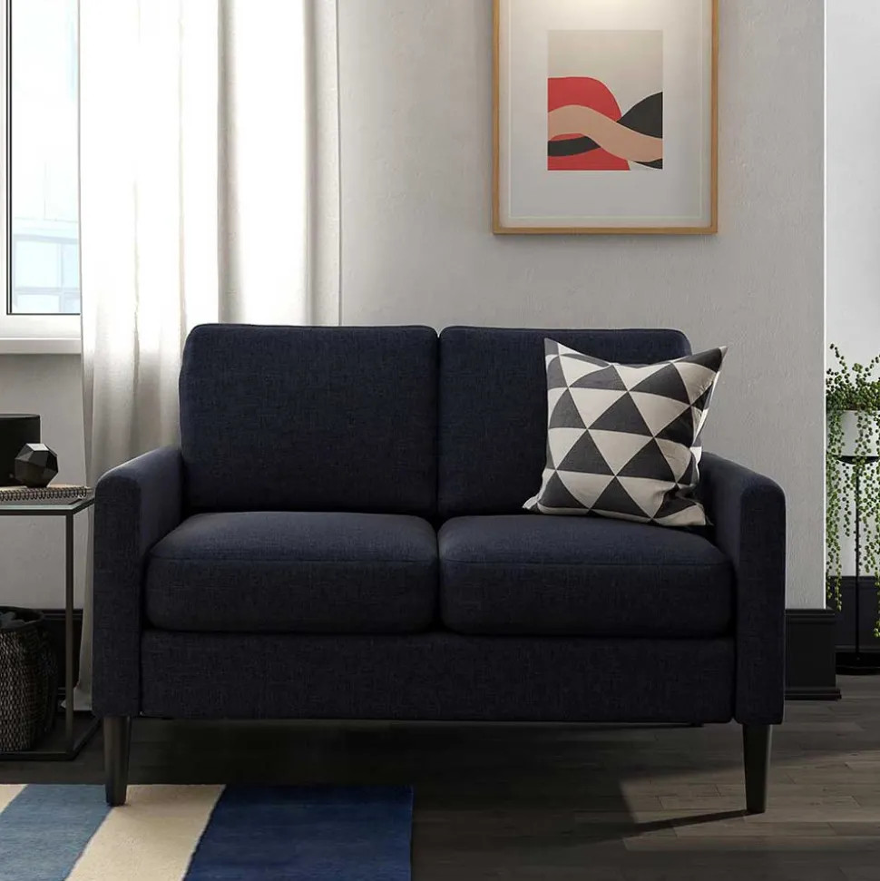 Stoffcouch in Dunkelblau - Normandie