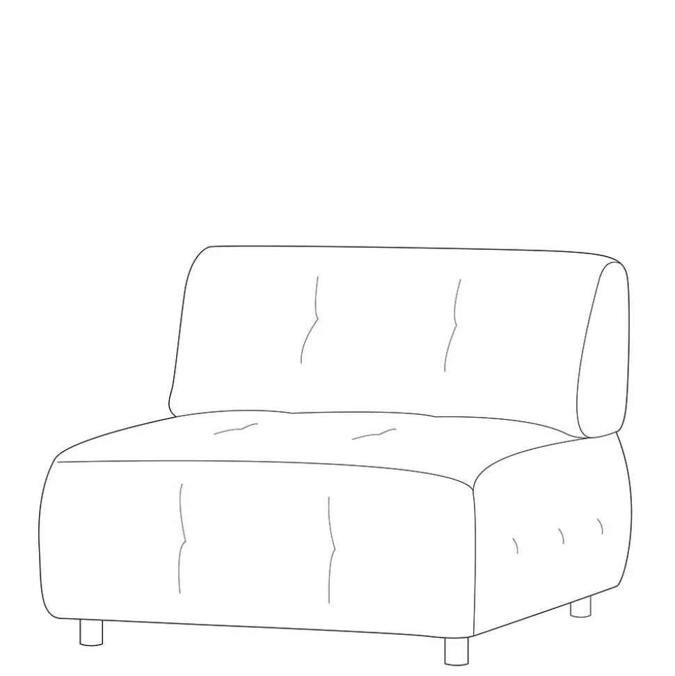 Stoff-Modul-Couch Element in Blassgrün - Niridena