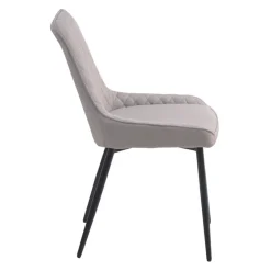 Stoffstühle in hellem Grau - Manchester (2er Set)