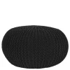 Strickstoff Pouf in Schwarz - Selvas