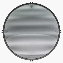 Strukturglas Beistelltisch mit Linienstruktur - Pluggia