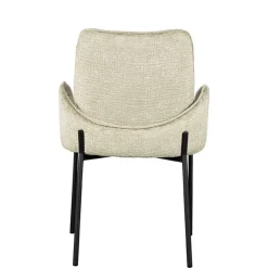 Struktursamt Polsterstuhl in Beige - Celona (2er Set)