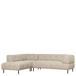 Strukturstoff Sofaecke in Beigegrau - Pantras