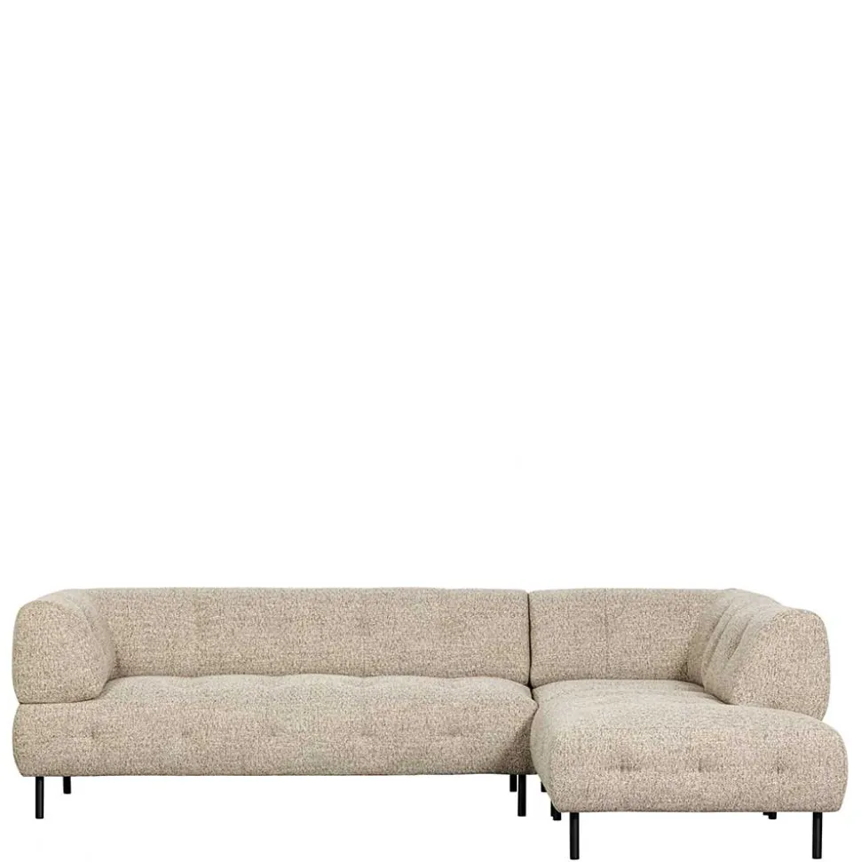 Strukturstoff Sofaecke in Beigegrau - Pantras