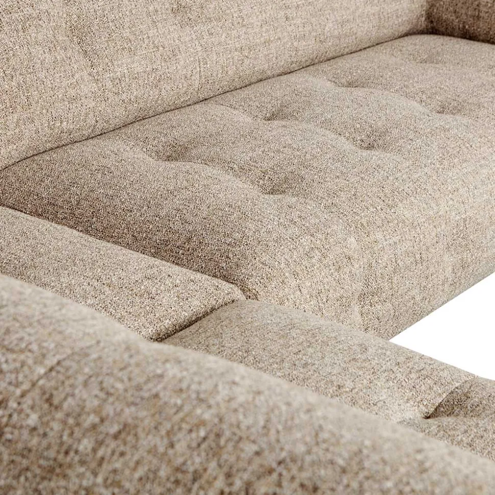 Strukturstoff Sofaecke in Beigegrau - Pantras