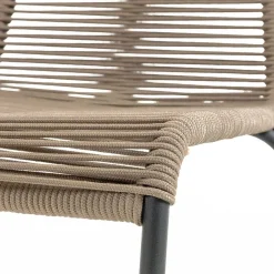 Stuhl aus Kordelgeflecht in Hellbraun - Fedora (4er Set)