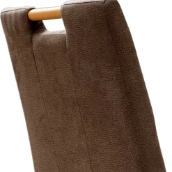 Stuhl in Taupe Microfaser - Adison (2er Set)