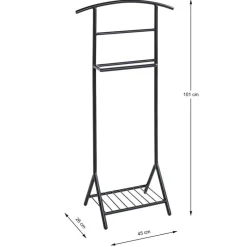 Stummer Diener mit Ablage in Schwarz - Spanola