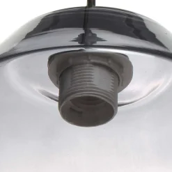 Stylische Pendelleuchte aus grauem Glas - Italo