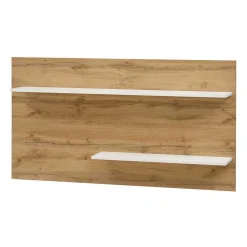 Stylische Wohnwand in Weiß & Wildeiche - Nonessia (vierteilig)