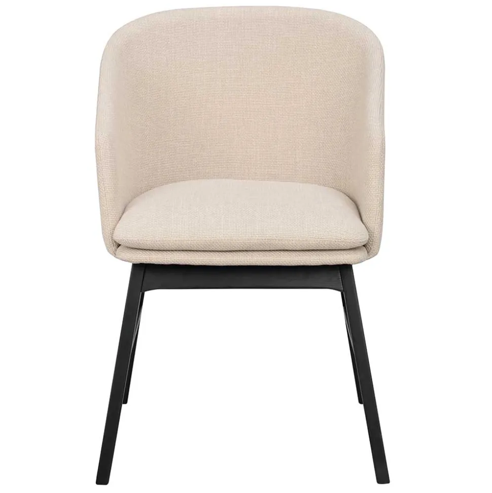 Stylischer Armlehnenstuhl in Beige - Cacamp (2er Set)