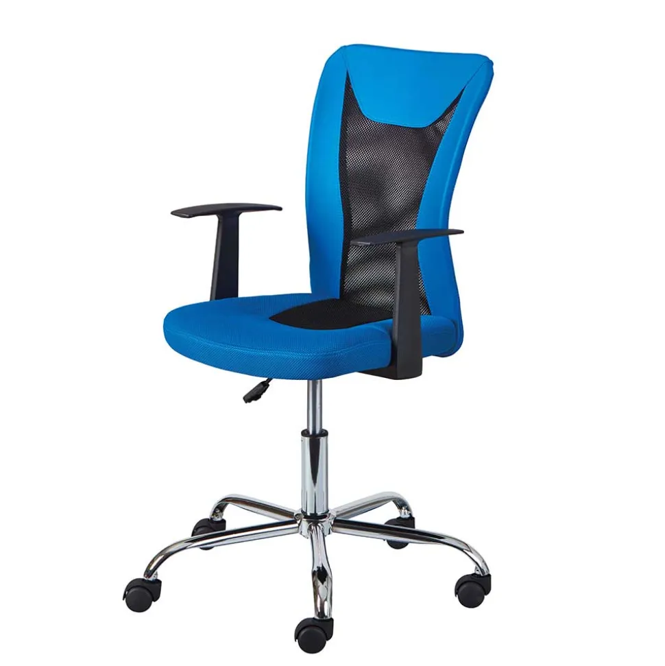 Stylischer Bürosessel in Blau & Schwarz - Klever