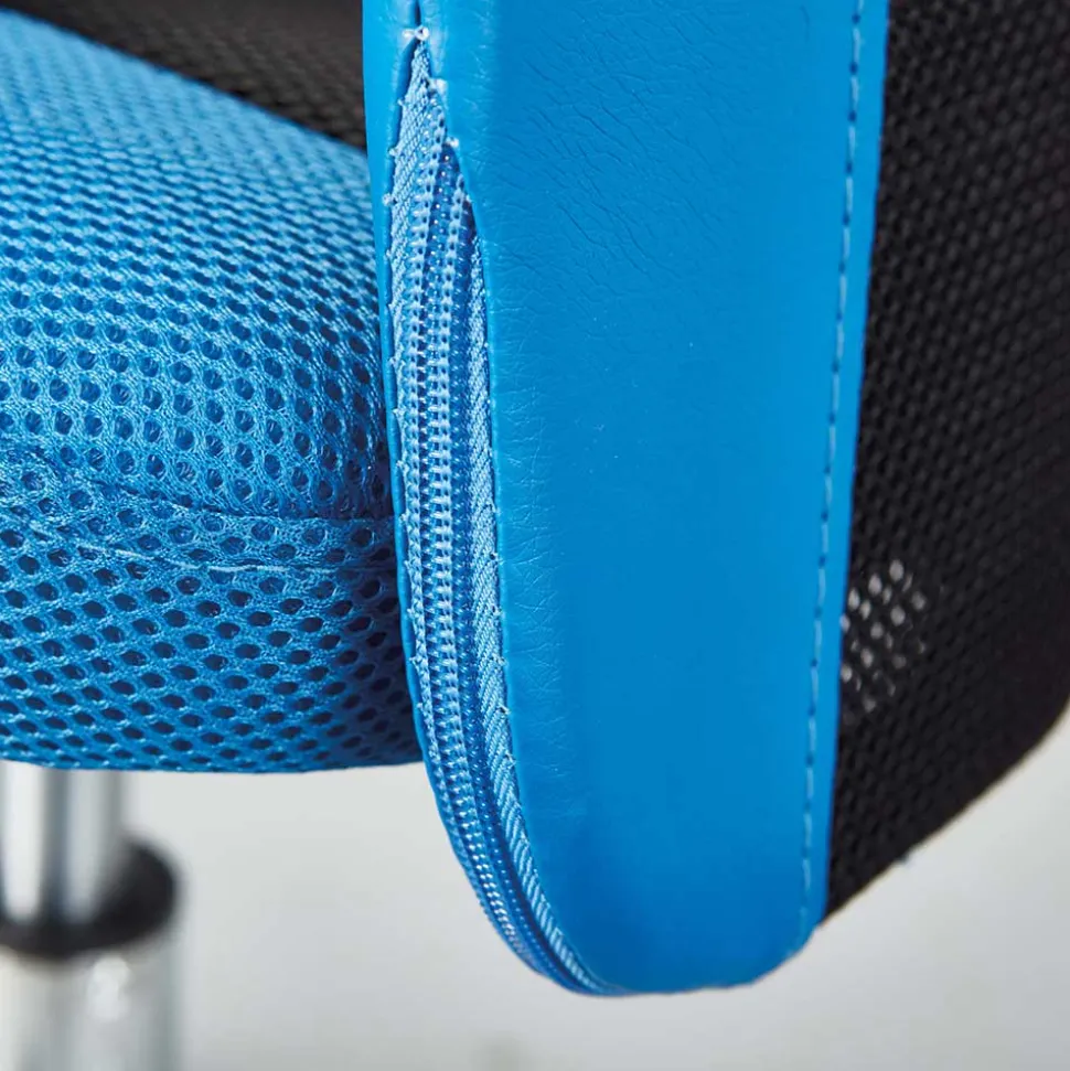 Stylischer Bürosessel in Blau & Schwarz - Klever