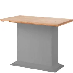 Säulen-Esstisch in Kieferfarben und Grau - Bernau