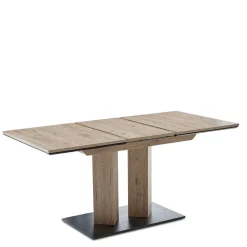 Säulentisch in Wildeiche Optik & Schwarz - Annimo