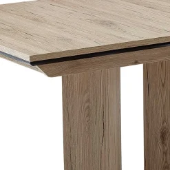 Säulentisch in Wildeiche Optik & Schwarz - Annimo