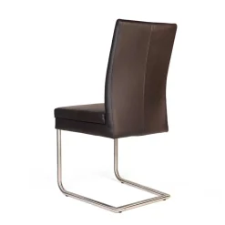 Swing Polsterstuhl in Dunkelbraun - Imbizia (2er Set)