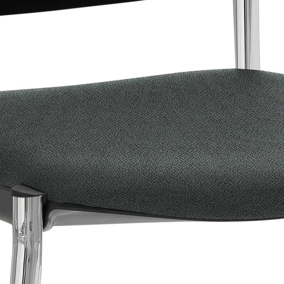 Swing Stapelstuhl mit Mesh Rücken Schwarz - Castello