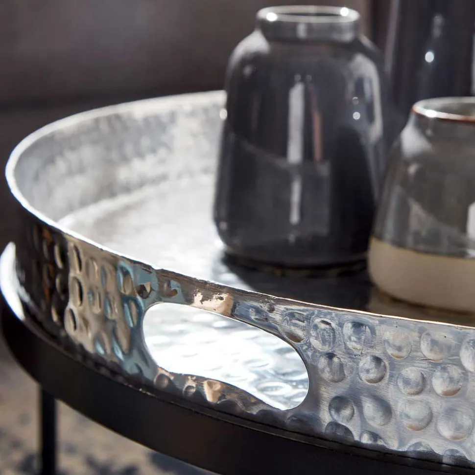 Tablett Couchtische in Silber - Astuto (zweiteilig)