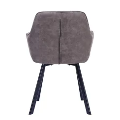 Taupe Esstischstuhl mit Armlehnen - Arvita (2er Set)