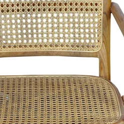 Teak Armlehnenstuhl mit Wiener Geflecht - Crasidio