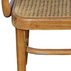 Teak Armlehnenstuhl mit Wiener Geflecht - Crasidio