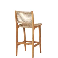Teak Barstühle mit Kordelgeflecht - Merlan