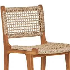 Teak Barstühle mit Kordelgeflecht - Merlan