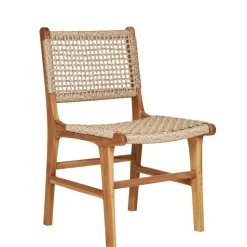 Teak Holzstühle mit Kordelgeflecht - Merlan (2er Set)