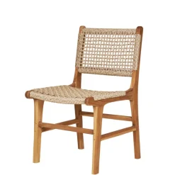 Teak Holzstühle mit Kordelgeflecht - Merlan (2er Set)