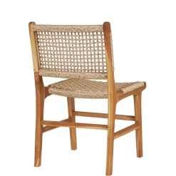 Teak Holzstühle mit Kordelgeflecht - Merlan (2er Set)