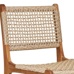 Teak Holzstühle mit Kordelgeflecht - Merlan (2er Set)