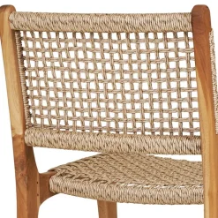 Teak Holzstühle mit Kordelgeflecht - Merlan (2er Set)